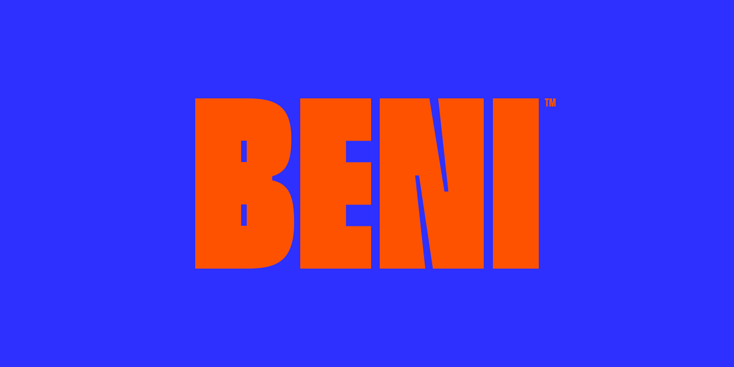 Пример шрифта Beni #1
